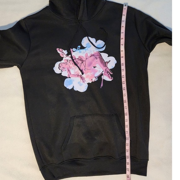 Kali Uchis Graphic Hoodie Pullover Sweatshirt Black Pink Blue Large - Picture 6 of 6